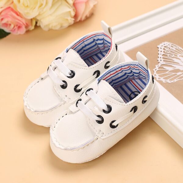 

Baby Boy Lace-up Front Sneakers, White