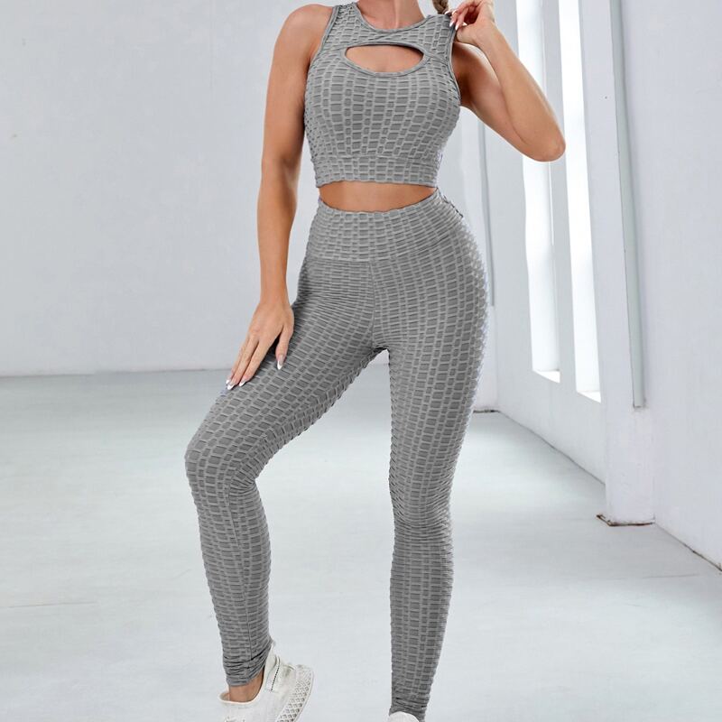 

Textured Cut Out Sports Set, Grey