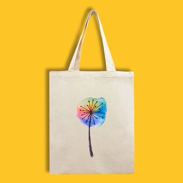 

Floral Graphic Shopper Bag, Beige