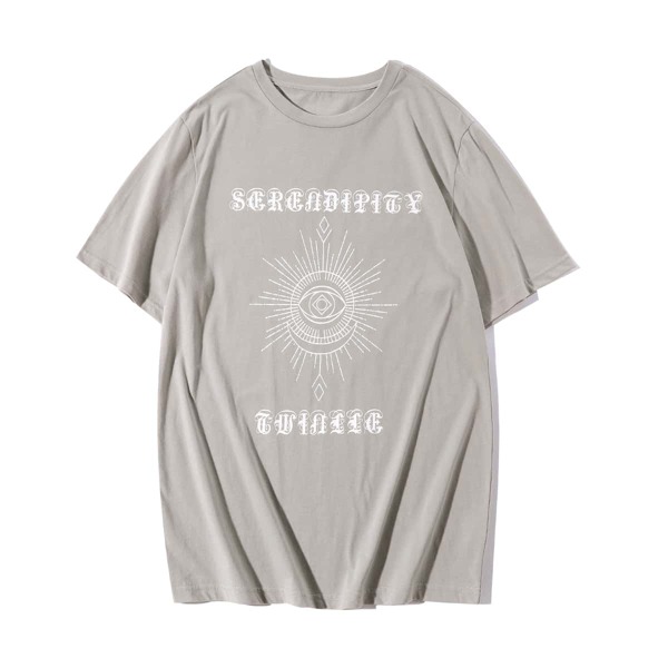 

Men Letter Graphic Tee, Apricot