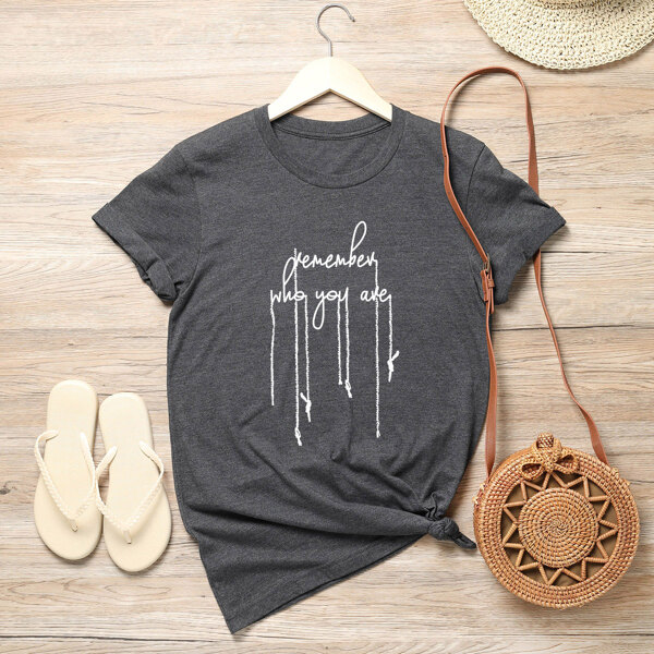 

Plus Slogan Graphic Tee, Dark grey