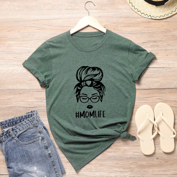 

Plus Letter & Figure Graphic Tee, Dark green