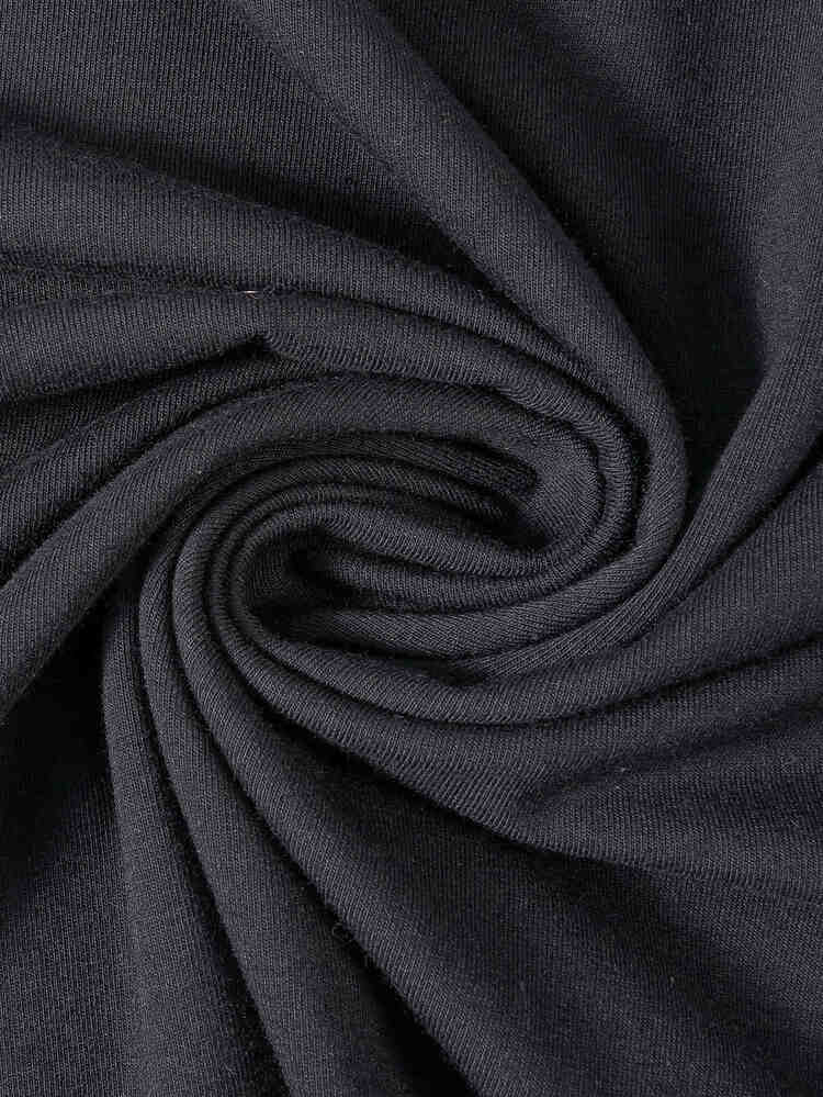 Camiseta con estampado de mariposa de manga corta - Negro - Añade 4