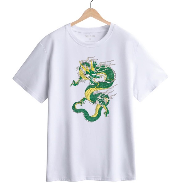 

Chinese Dragon Graphic Tee, White