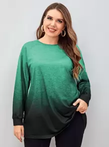 Camiseta de manga raglán con estampado de ombré - Multicolor - View 1
