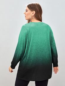 Camiseta de manga raglán con estampado de ombré - Multicolor - View 2
