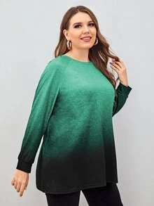 Camiseta de manga raglán con estampado de ombré - Multicolor - View 3