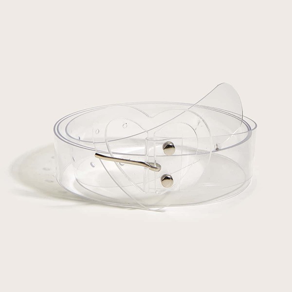 

Heart Buckle Clear Belt