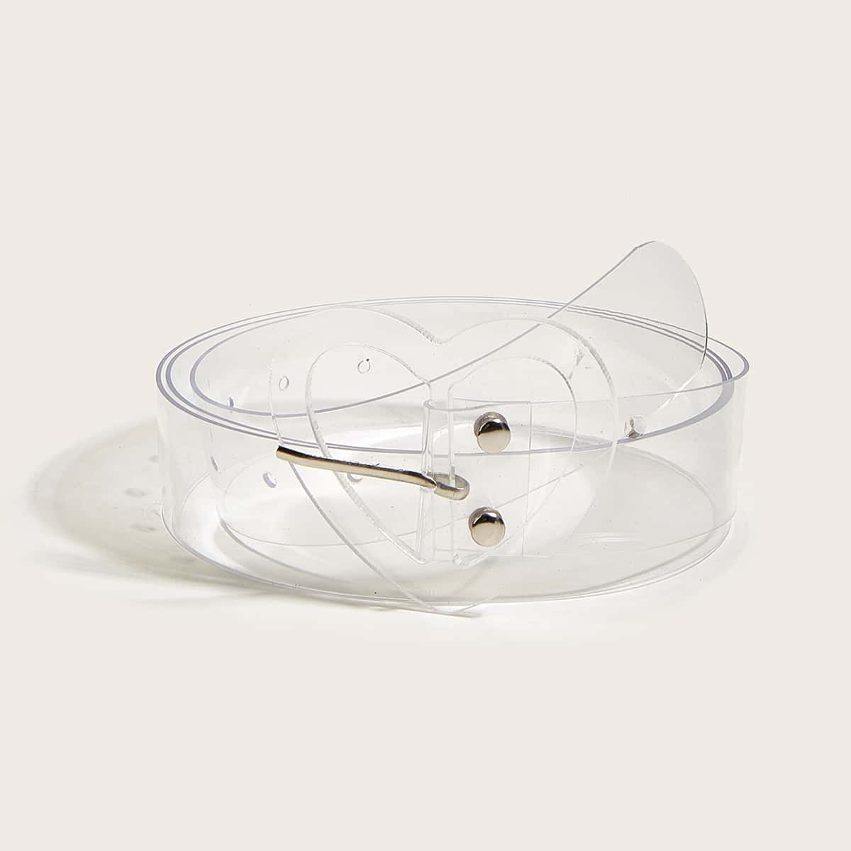 

Heart Buckle Clear Belt