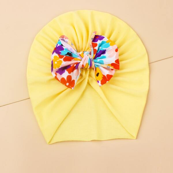 

Baby Bow Decor Hat, Yellow