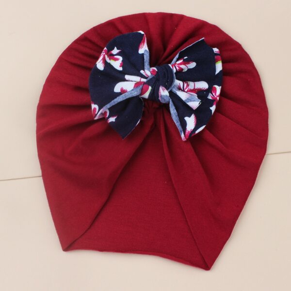 

Baby Bow Decor Hat, Burgundy