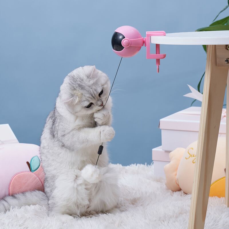 

1pc Fixable Cat Teaser Ball, Pink