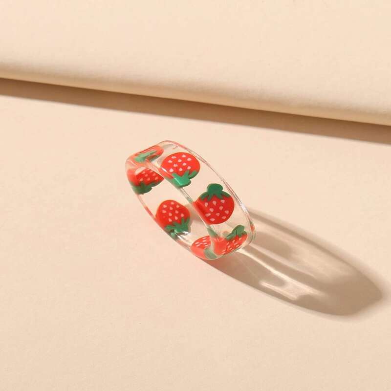 

Strawberry Clear Ring, Red