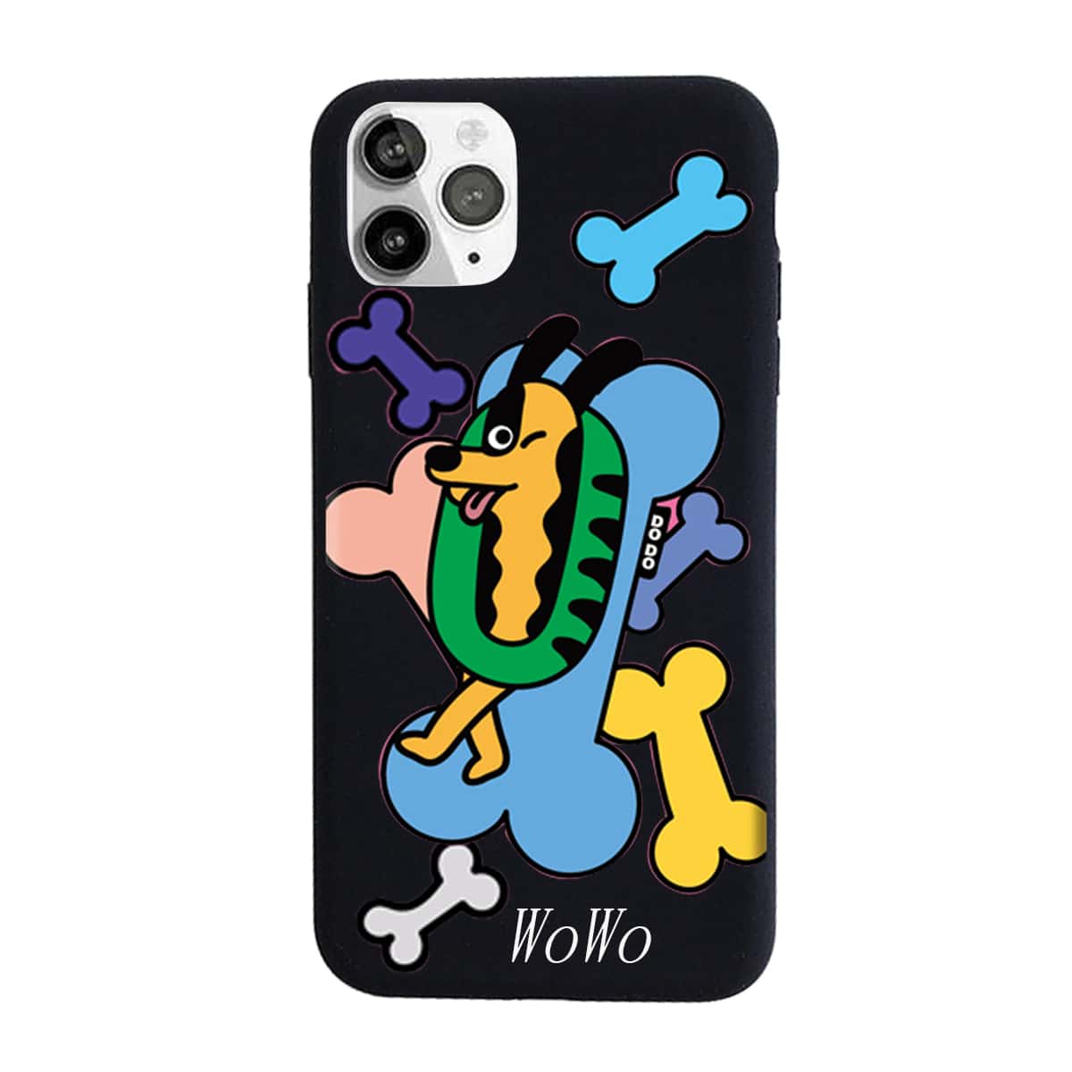 

Cartoon Dog Phone Case, Black