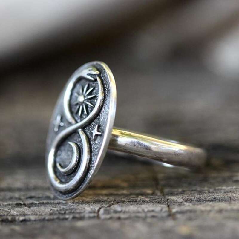 

Snake Decor Ring, Antique silver