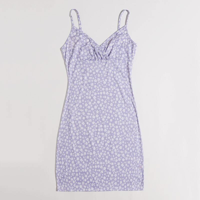 

Ditsy Flower Wrap Sundress, Lilac purple