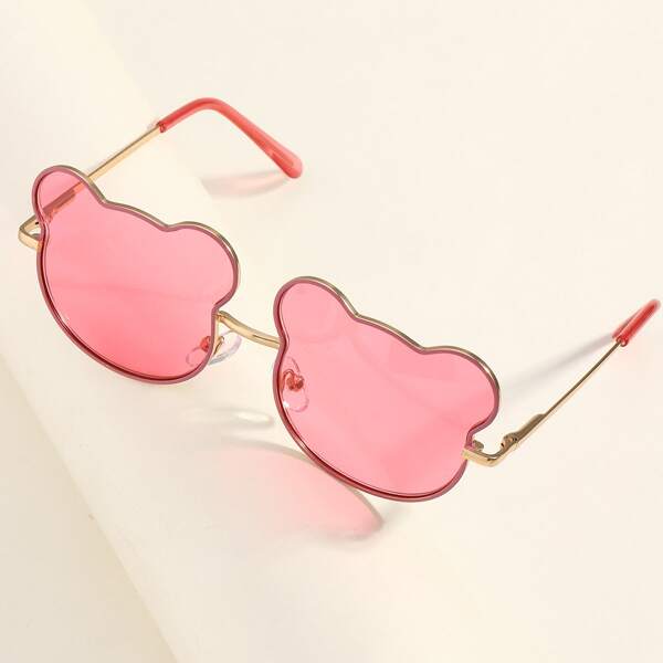 

Girls Cartoon Bear Design Sunglasses, Pink