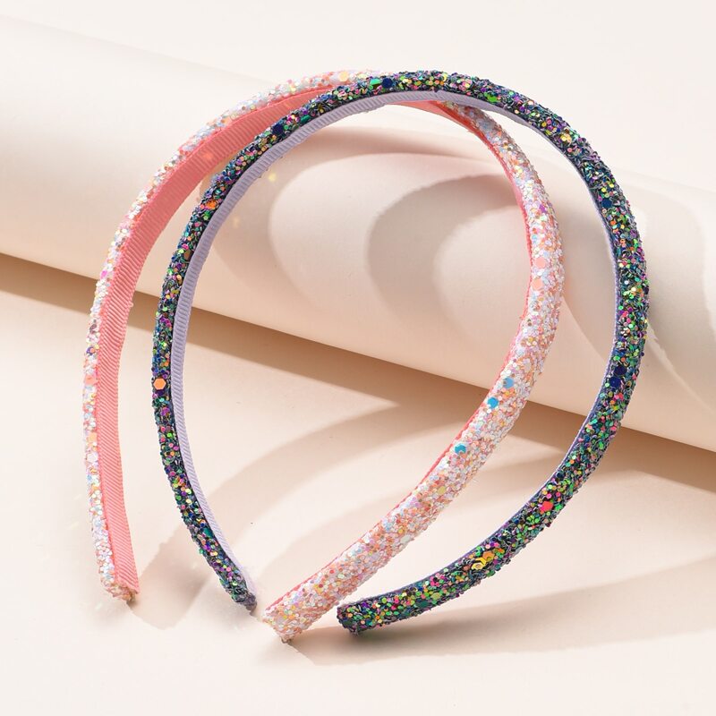 

2pcs Sequin Headband, Multicolor