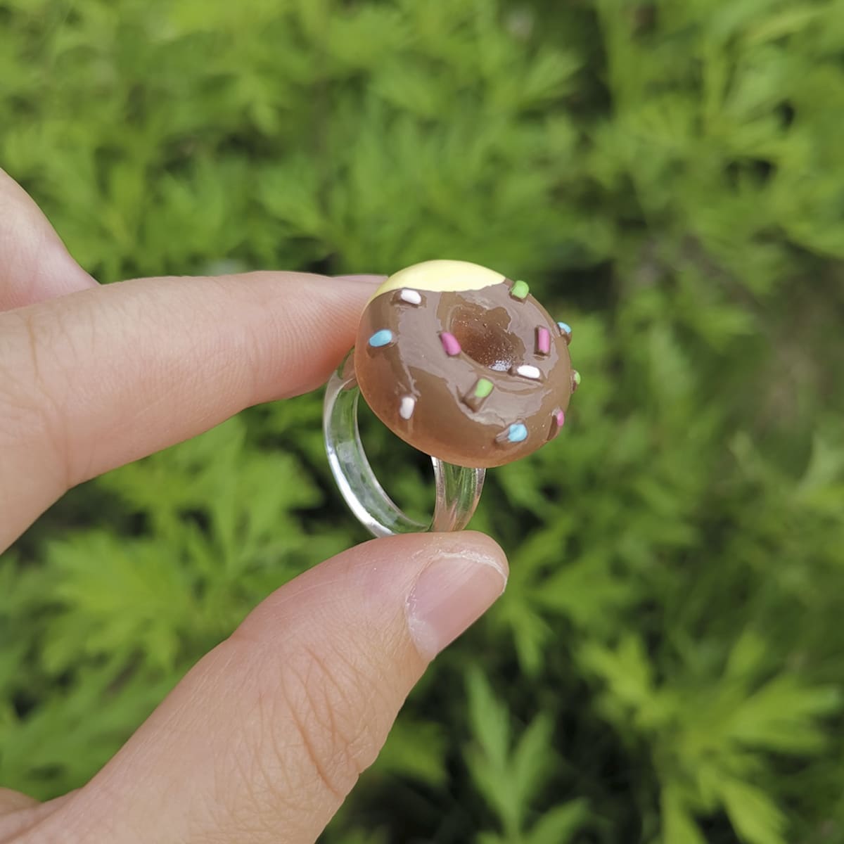

1pc Donut Ring, Brown