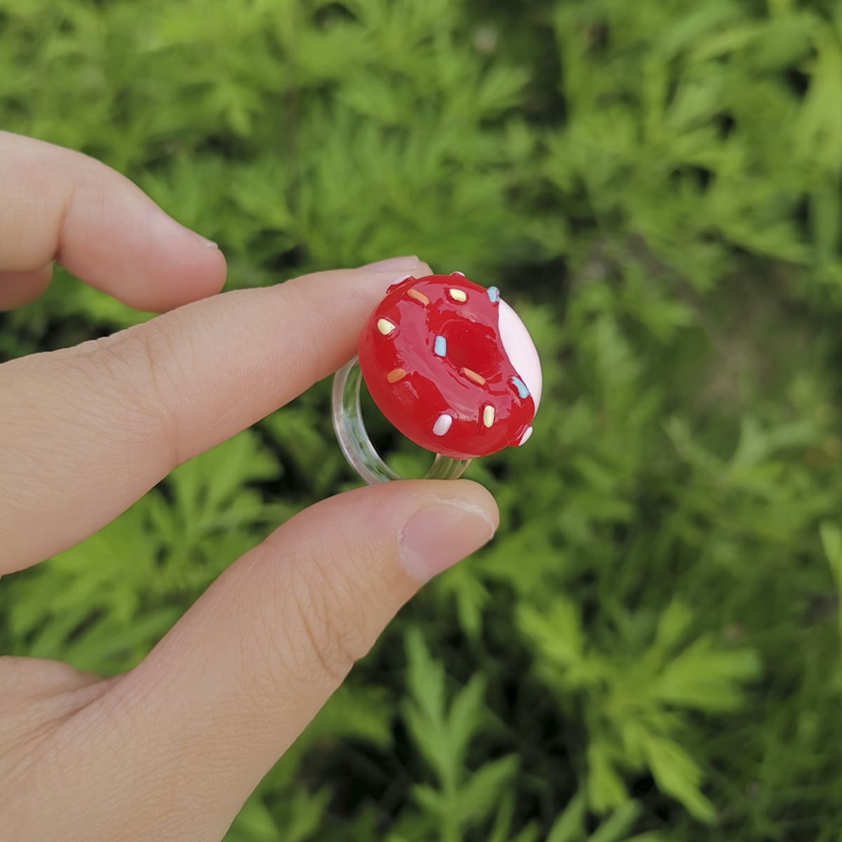 

1pc Donut Ring, Red
