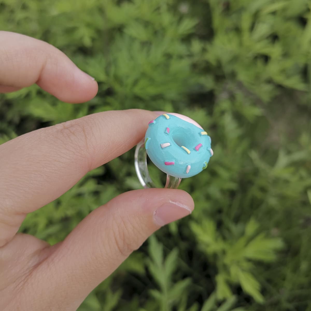 

1pc Donut Ring, Blue