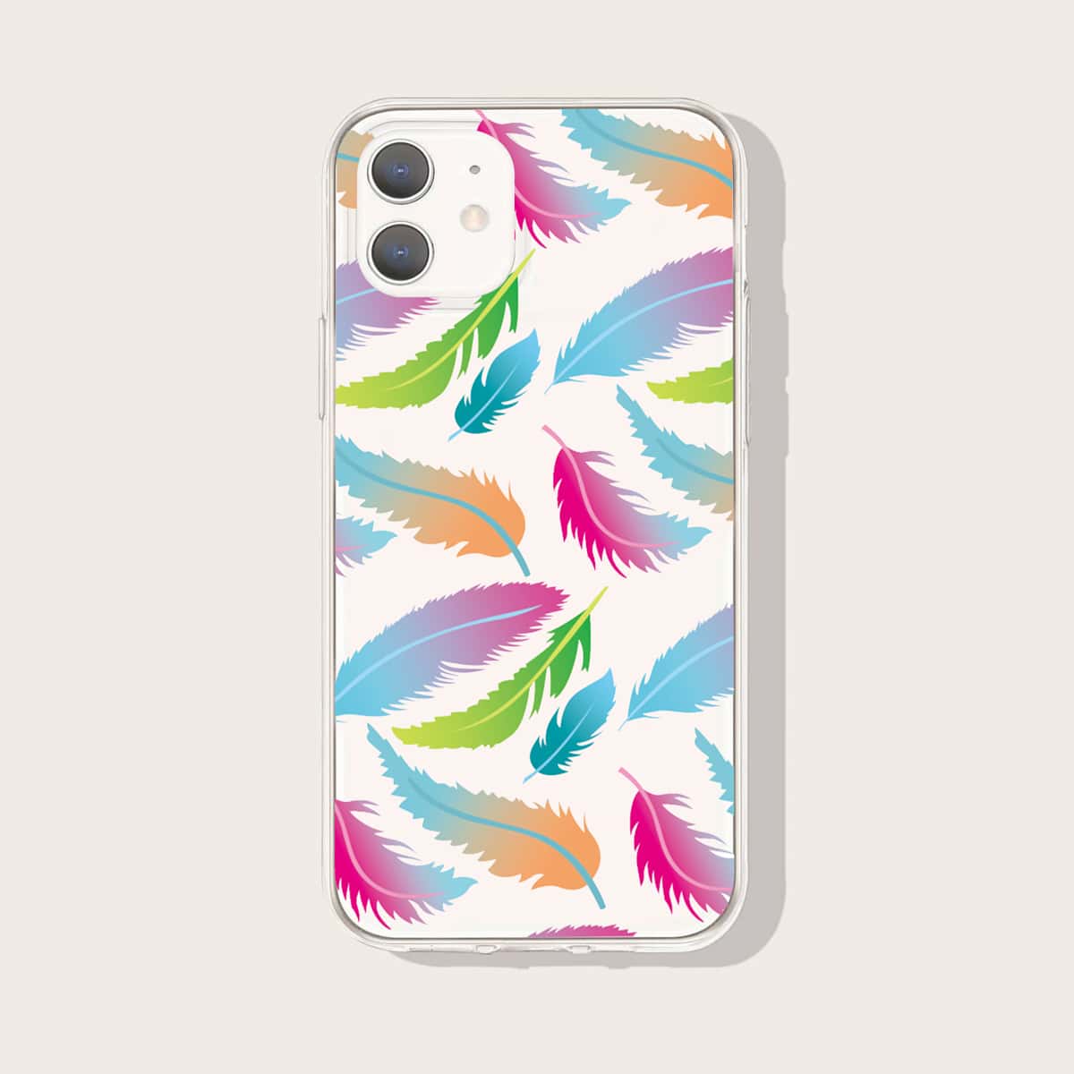 

Feather Graphic Phone Case, Multicolor