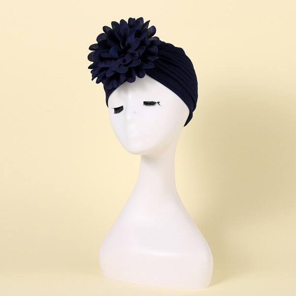 

Flower Decor Hat, Navy blue
