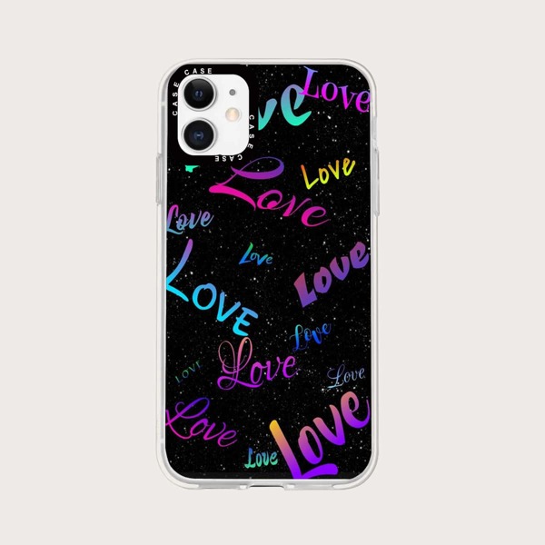 

Letter Graphic Phone Case, Multicolor