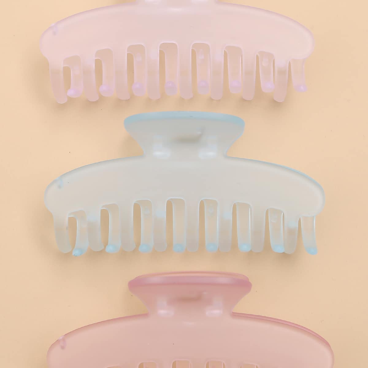 

3pcs Acrylic Hair Claw, Multicolor