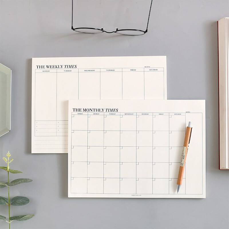 

1pc Schedule Notebook, White