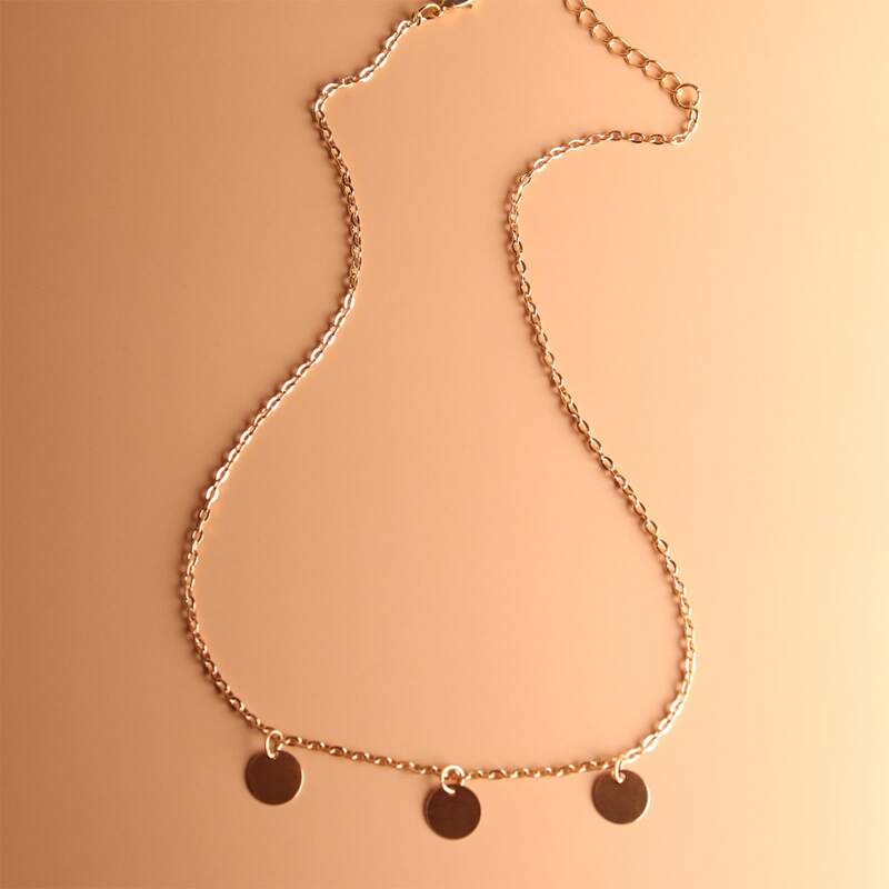 

Disc Decor Necklace, Gold
