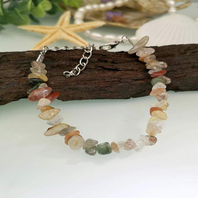 

Natural Stone Beaded Bracelet, Multicolor