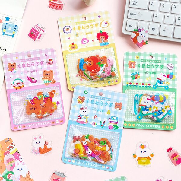 

40pcs Cartoon Graphic Random Sticker, Multicolor