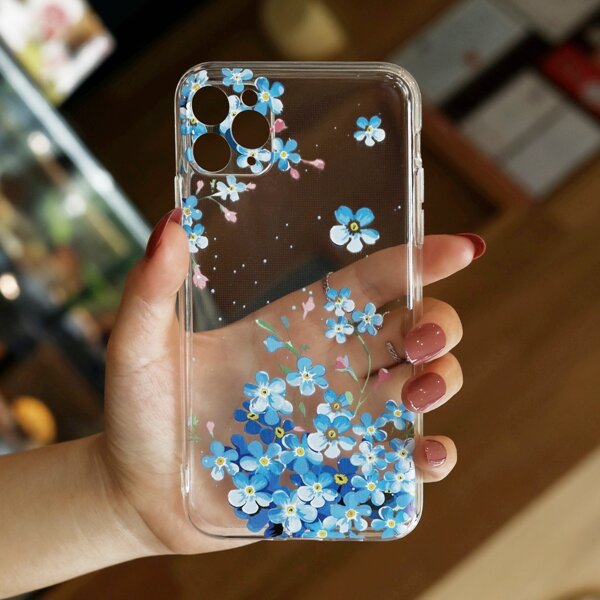 

Flower Pattern Clear Phone Case