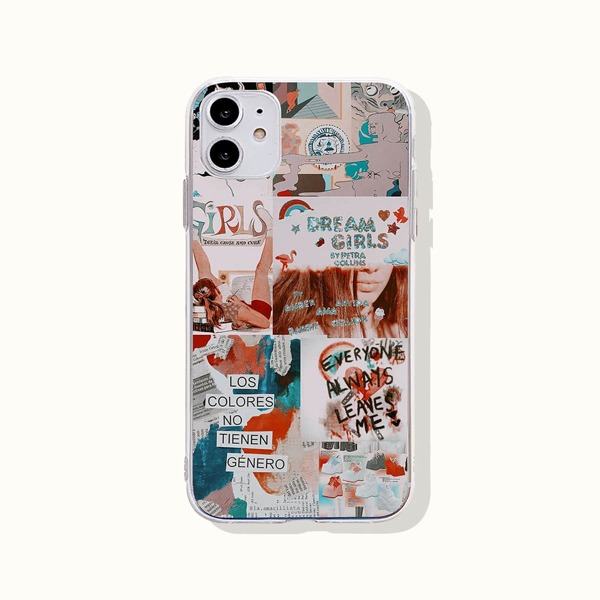 

Slogan Graphic Phone Case, Multicolor