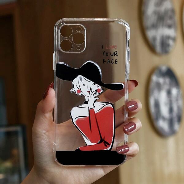 

Girl Print Clear Phone Case