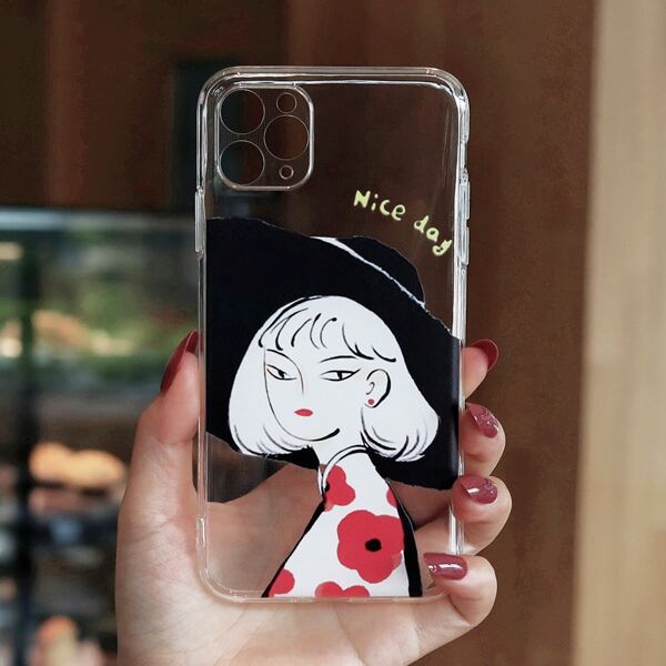 

Girl Print Clear Phone Case