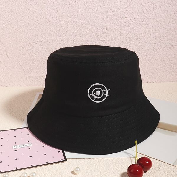 

Embroidery Detail Bucket Hat, Black