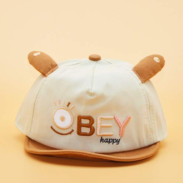 

Baby Letter Embroidered Baseball Cap, Multicolor