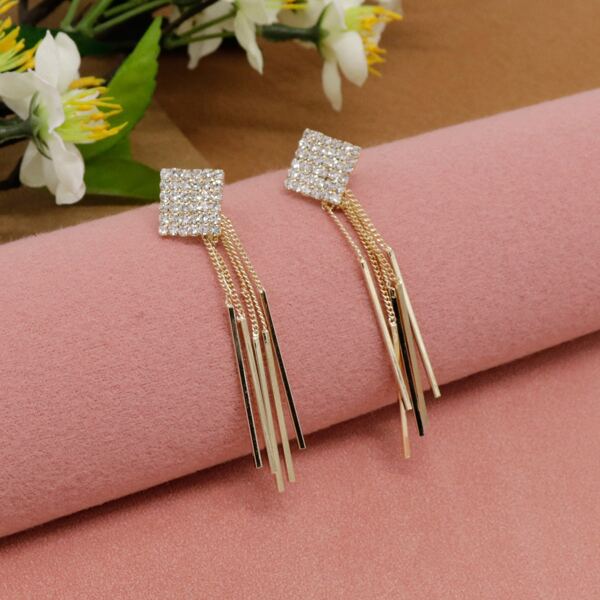 

Chain Tassel Drop Earrings, Gold