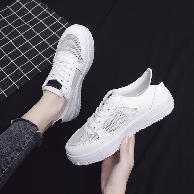 

Lace-up Mesh Skate Shoes, White