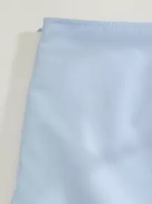 Chiquease Solid Split Hem Zipper Skirt - Baby Blue - View 4