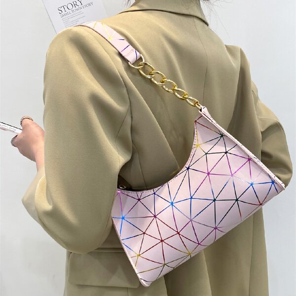 

Geo Graphic Shoulder Bag, Pink