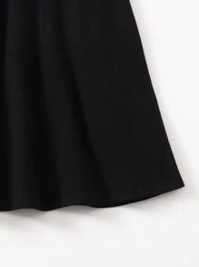 SHEIN MOD Vestido Con Cordones Y Nudo En La Frente - Negro - Ver 4