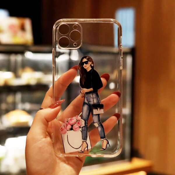 

Girl Print Clear Phone Case