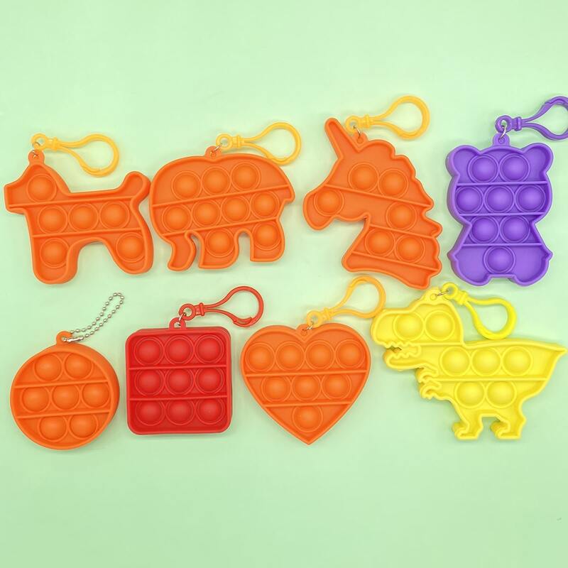 

8pcs Push Pop Bubble Set, Multicolor