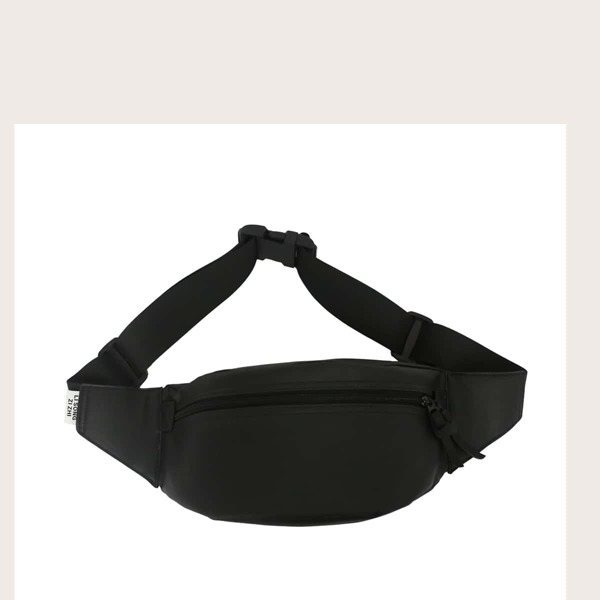 

Men Minimalist Fanny Pack, Black