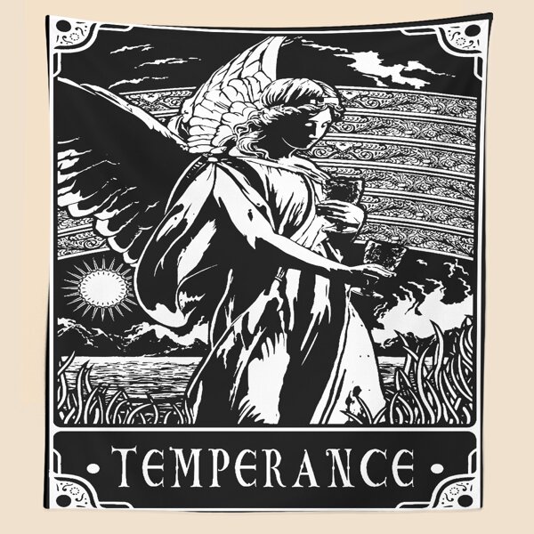 

Tarot Pattern Tapestry, Black and white