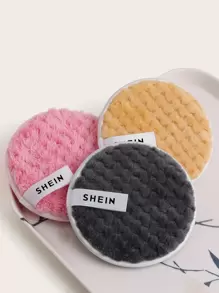 3 piezas de borlas quitamaquillaje reutilizables y lavables