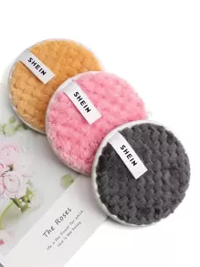 3 piezas de borlas quitamaquillaje reutilizables y lavables